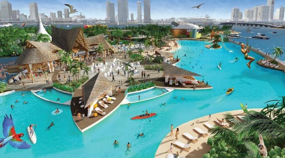 Projeção de como vai ficar o Jungle Island em Miami