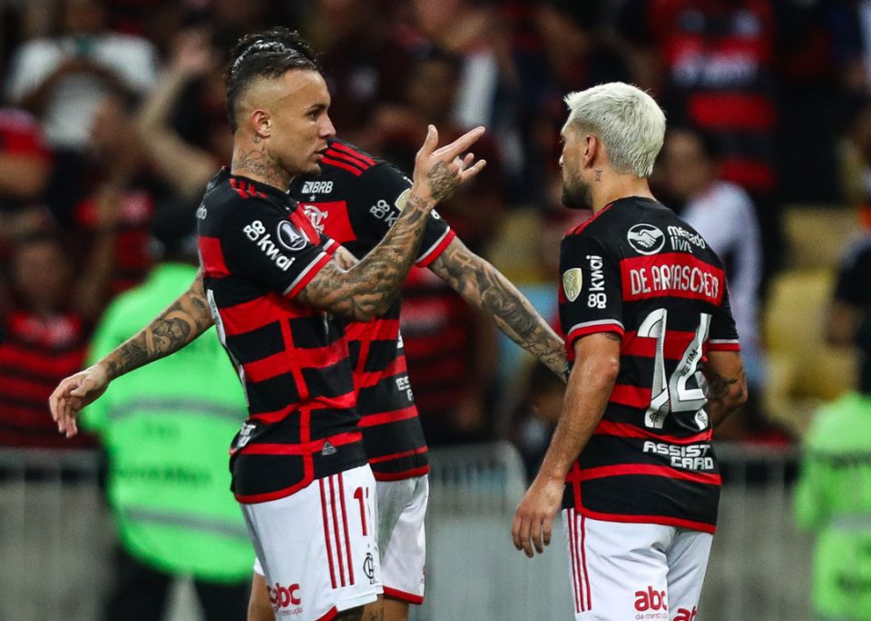 Cebolinha foi um dos destaques do Flamengo no Maracanã na goleada sobre o time boliviano (Foto: Gilvan de Souza/CRF)