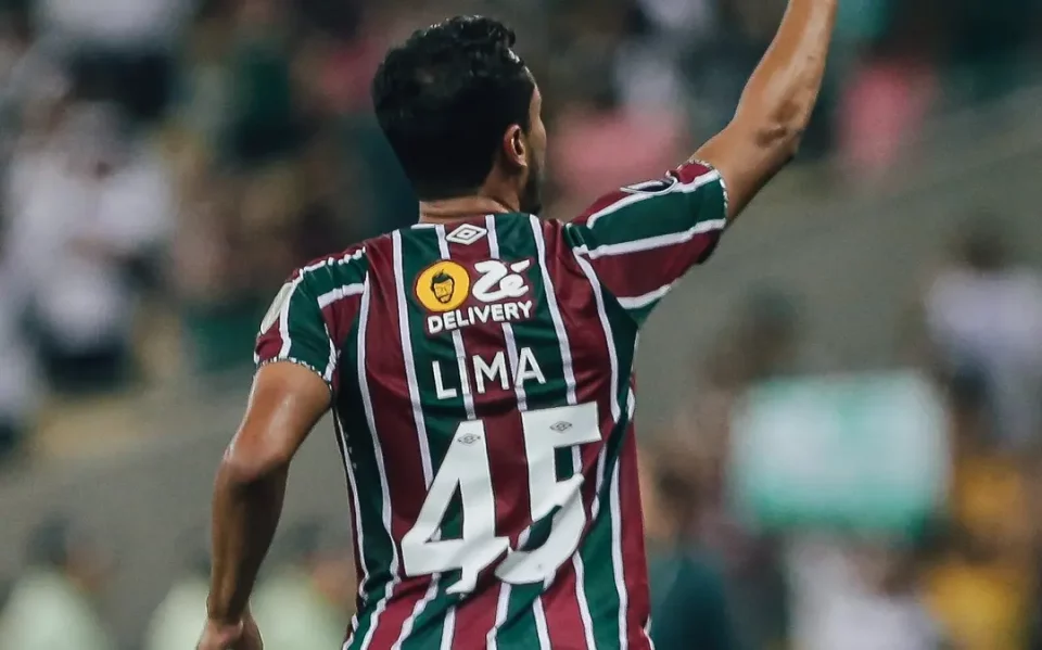 Lima comemora o gol contra o Atlético-MG (Foto: Lucas Merçon/ Fluminense F.C)