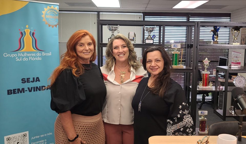 Luciana Lewis, Paola Tucunduva e Solange Gomes (Foto: AcheiUSA)