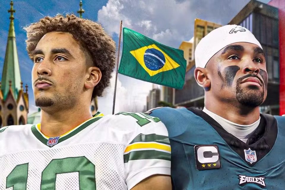 Jordan Love, do Green Bay Packers, e Jalen Hurts, do Philadelphia (Foto: Reprodução/Divulgação)