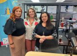 Luciana Lewis, Paola Tucunduva e Solange Gomes, líderes do grupo Mulheres do Brasil Núcleo Sul da Flórida (Foto: AcheiUSA)