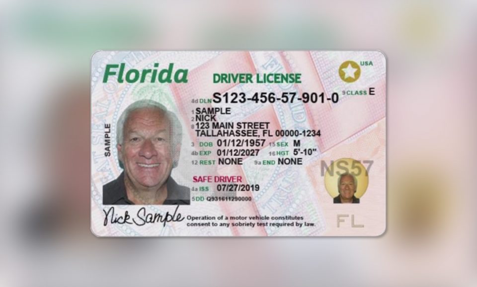 Se sua carteira de motorista ou identidade estadual tiver uma estrela no canto superior direito, você já possui um Real ID e não precisa fazer mais nada (Foto: Florida Department of Highway Safety and Motor Vehicles)