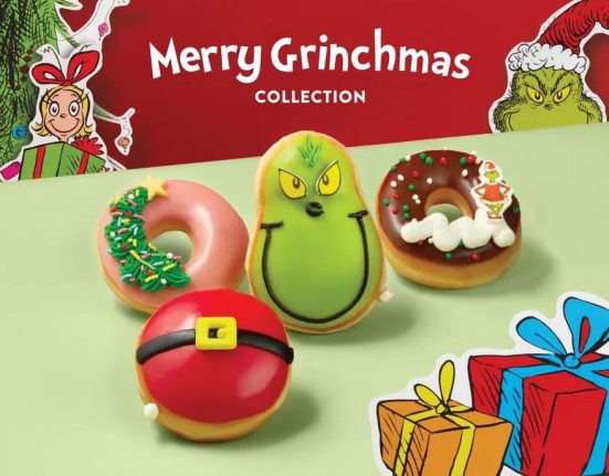 A Merry Grinchmas Donut traz três novos donuts inspirados no personagem clássico Grinch (Foto: Divulgação)