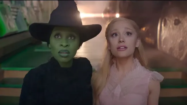 O filme Wicked tem a cantora Ariana Grande como uma das protagonistas (Foto: Universal)