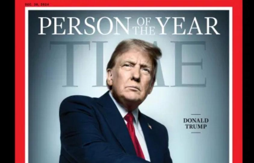 A primeira vez que o republicano recebeu o título da Time foi em 2016, após a conquista da presidência americana (Foto: reprodução)